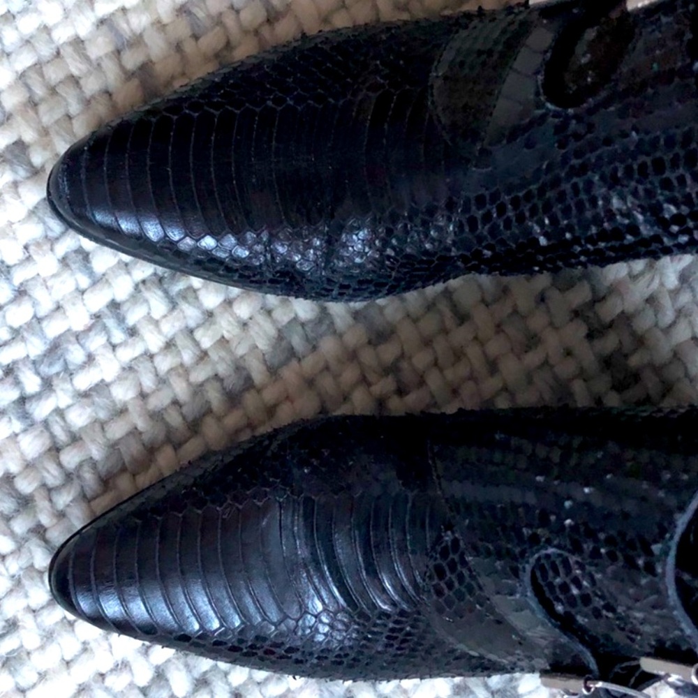 Rare Find! Saint Laurent Black Python Leather Dou… - image 8